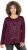 Ulla Popken Holiday Long Sleeve Graphic Tee Plum - Bedruckte T-shirts für damen - 