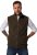 JP1880 Fleece Vest Stand-up Collar Brown - Herren jacken - Herren Jacken in großen Größen