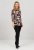 Scandinavian Caramel Flowers Blouse Purple and Brown - Bedruckte T-shirts für damen - 