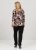 Scandinavian Caramel Flowers Blouse Purple and Brown - Bedruckte T-shirts für damen - 