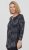 Scandinavian Caramel Triangles Tunic Dark Blue - Bedruckte T-shirts für damen - 