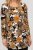 Scandinavian Caramel Flower Petals Tunic Orange and Brown - Bedruckte T-shirts für damen - 
