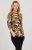 Scandinavian Caramel Flowers Blouse Orange and Brown - Bedruckte T-shirts für damen - 