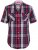 D555 Terell Shirt Navy/Red - Herrenhemden - Herrenhemden in großen Größen
