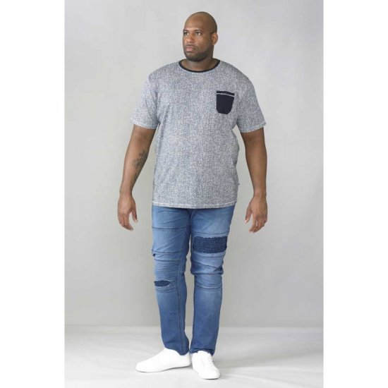 D555 Newport Tapered Fit Biker Jeans Blue