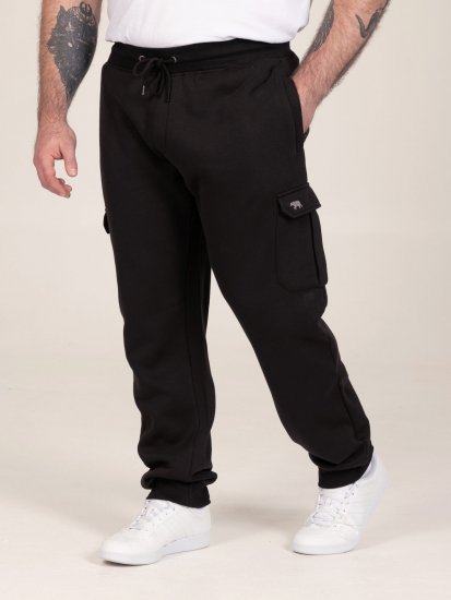 D555 Dexter 1 Cargo Jogger With Bear Embroidery Schwarz - Jogginghosen für herren - Jogginghosen für Herren in großen Größen