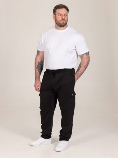 D555 Dexter 1 Cargo Jogger With Bear Embroidery TALL Schwarz - TALL jogginghosen - Lange Beine? TALL Sweatpants passen