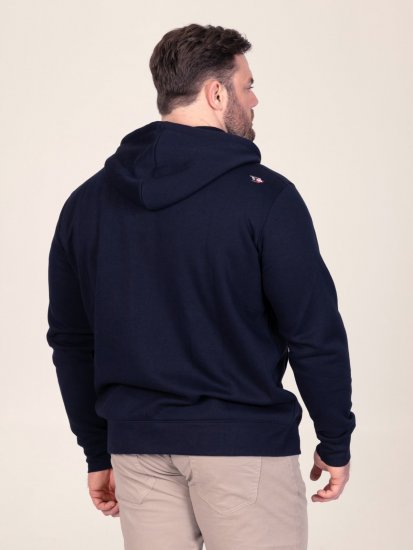 D555 Hector Adventurer Printed Zip Through Hoody Navyblau - Herren-sweater und -hoodies - Herren-Sweater und -Hoodies in großen Größen