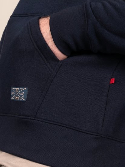 D555 Hector Adventurer Printed Zip Through Hoody Navyblau - Herren-sweater und -hoodies - Herren-Sweater und -Hoodies in großen Größen