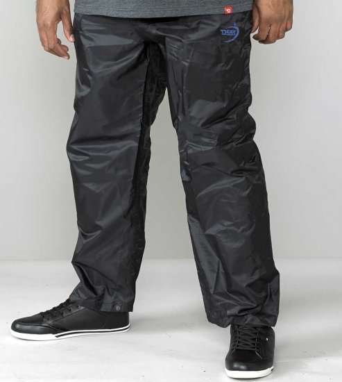 D555 Elba "Packaway" Regenhosen Schwarz - Sportbekleidung & outdoor - Sportbekleidung in große größen für herren