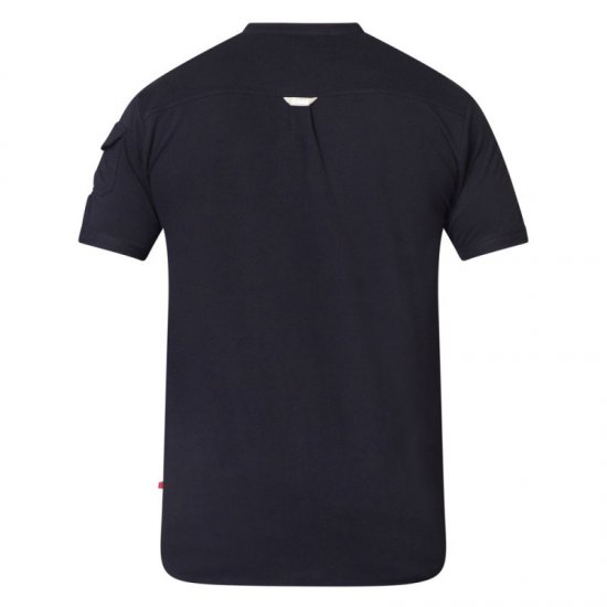 D555 Archer Collarless Shirt Black - Herrenhemden - Herrenhemden in großen Größen
