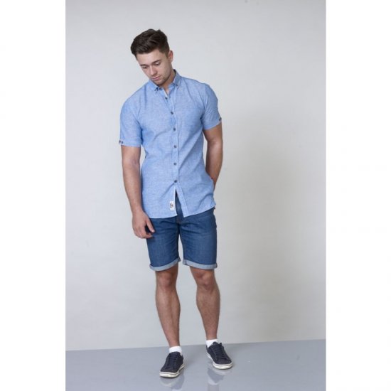 D555 Eric Linen Short Sleeve Shirt - Herrenhemden - Herrenhemden in großen Größen