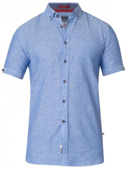D555 Eric Linen Short Sleeve Shirt - Herrenhemden - Herrenhemden in großen Größen