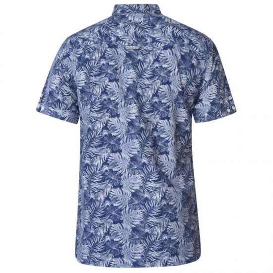 D555 Sheldon Hawaii Shirt Navy - Herrenhemden - Herrenhemden in großen Größen