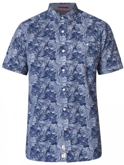 D555 Sheldon Hawaii Shirt Navy - Herrenhemden - Herrenhemden in großen Größen