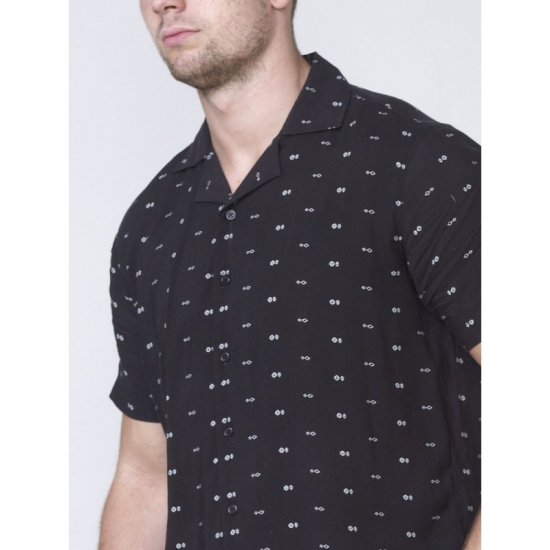 D555 Luciano Bowling Shirt Black - Herrenhemden - Herrenhemden in großen Größen