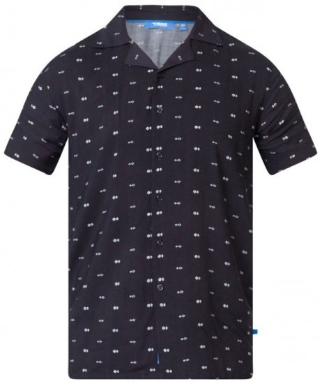 D555 Luciano Bowling Shirt Black - Herrenhemden - Herrenhemden in großen Größen