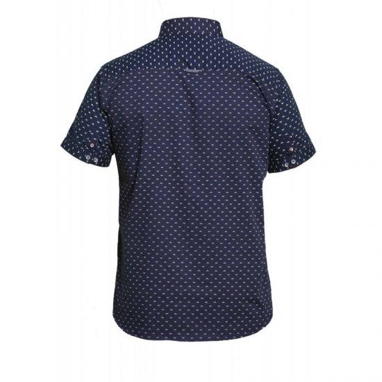 D555 Barrington Short Sleeve Shirt Navy - Herrenhemden - Herrenhemden in großen Größen