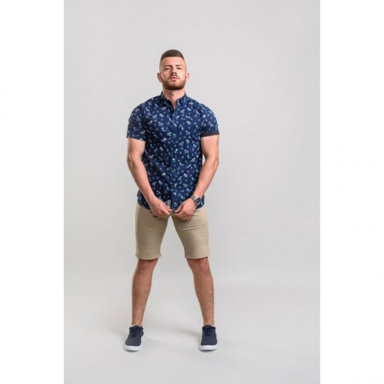 D555 Davian Hawaii Shirt Navy - Herrenhemden - Herrenhemden in großen Größen