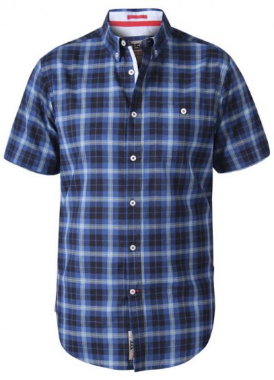 D555 Watson Short Sleeve Shirt Navy - Herrenhemden - Herrenhemden in großen Größen