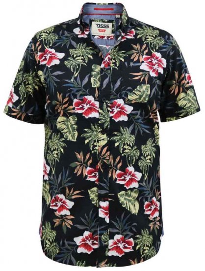 D555 Wilton Hawaiian Ao Print Short Sleeve Shirt - Herrenhemden - Herrenhemden in großen Größen