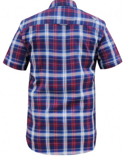 D555 Portland Check Button Down Collar S/S Shirt - Herrenhemden - Herrenhemden in großen Größen