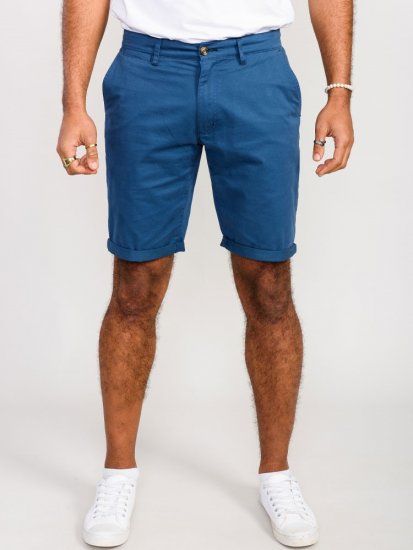 D555 Nelson Stretch Chino Shorts Blue - Herrenshorts - Herrenshorts in großen Größen