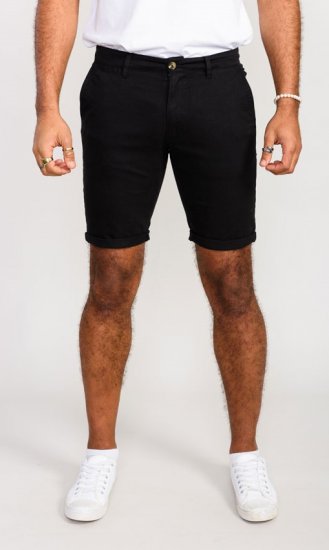 D555 Nelson Stretch Chino Shorts Black - Herrenshorts - Herrenshorts in großen Größen