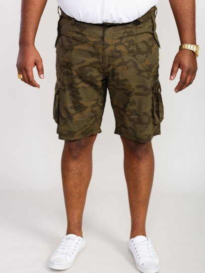 D555 Woobridge Camo Cotton Cargo Shorts - Herrenshorts - Herrenshorts in großen Größen