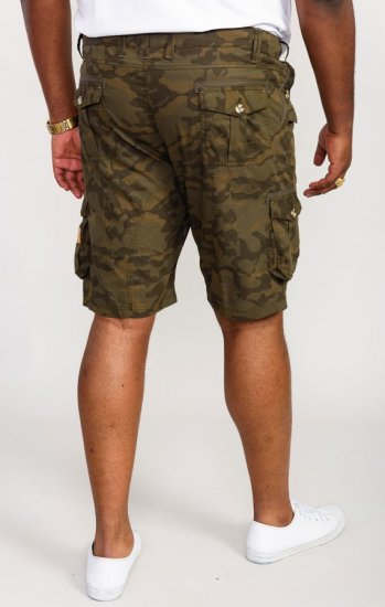 D555 Woobridge Camo Cotton Cargo Shorts - Herrenshorts - Herrenshorts in großen Größen