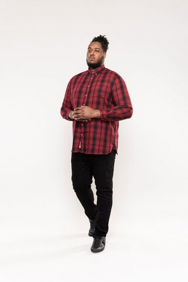 D555 Benalla Check Long Sleeve Button Down Shirt - Herrenhemden - Herrenhemden in großen Größen