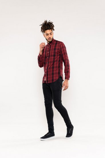 D555 Benalla Check Long Sleeve Button Down Shirt - Herrenhemden - Herrenhemden in großen Größen