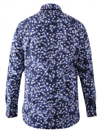 D555 Harrow AOP Shirt Blue - Herrenhemden - Herrenhemden in großen Größen