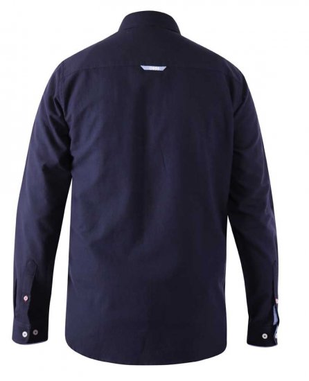 D555 Colchester LS shirt Navy - Herrenhemden - Herrenhemden in großen Größen