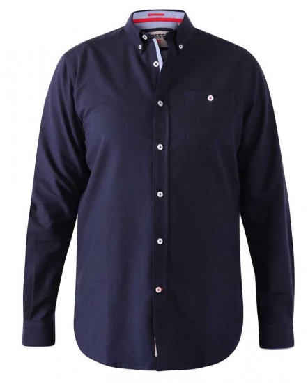 D555 Colchester LS shirt Navy - Herrenhemden - Herrenhemden in großen Größen