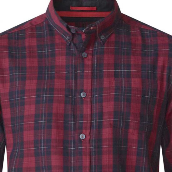 D555 Theo Long Sleeve Check Shirt - Herrenhemden - Herrenhemden in großen Größen