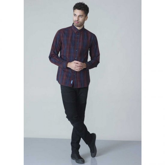 D555 Grady Long Sleeve Check Shirt - Herrenhemden - Herrenhemden in großen Größen