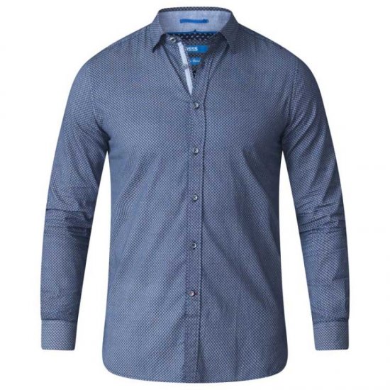 D555 Kermit Long Sleeve Printed Shirt - Herrenhemden - Herrenhemden in großen Größen