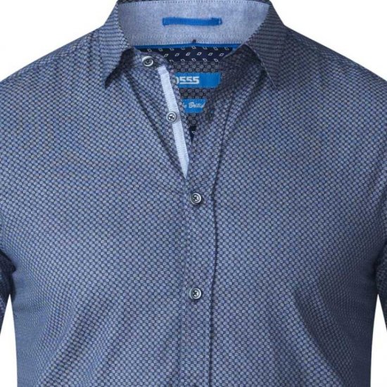 D555 Kermit Long Sleeve Printed Shirt - Herrenhemden - Herrenhemden in großen Größen