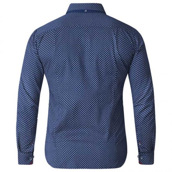 D555 Lavar Long Sleeve Diamond Printed Shirt - Herrenhemden - Herrenhemden in großen Größen