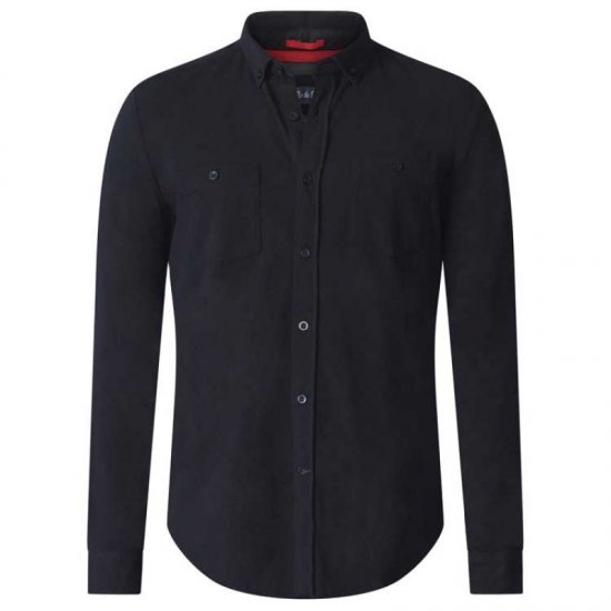 D555 Donnie Long Sleeve Jersey Shirt Black - Herrenhemden - Herrenhemden in großen Größen