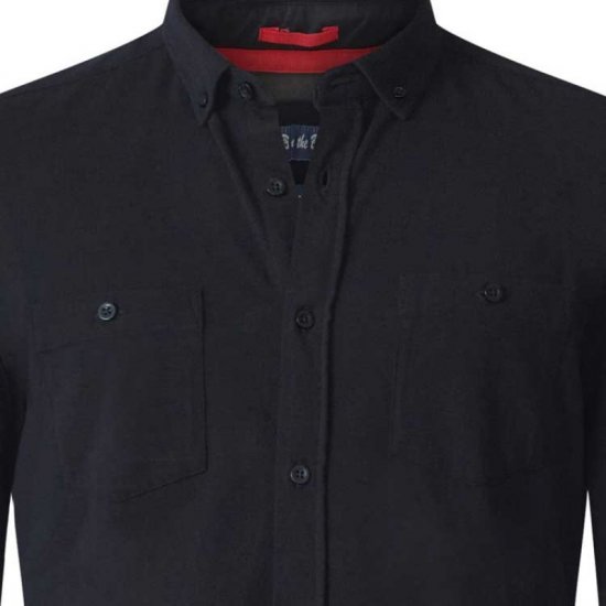 D555 Donnie Long Sleeve Jersey Shirt Black - Herrenhemden - Herrenhemden in großen Größen