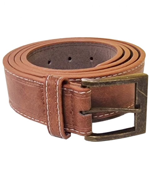 D555 Dylan Tan Bonded Leather Belt - Lange gürtel - Lange Gürtel für Männer