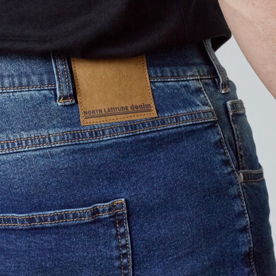 North Latitude Jeans Jack Blue Used Wash - Herren jacken - Herren Jacken in großen Größen