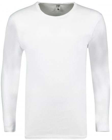 Adamo Royal Fine Ribbed Long sleeve Under-T-shirt White - Herrenunterwäsche & bademode - Herrenunterwäsche & Bademode in großen Größen
