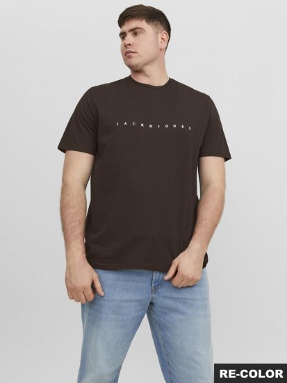 Jack & Jones STAR T-shirt Brown - Herren-T-Shirts - Herren-T-Shirts in großen Größen