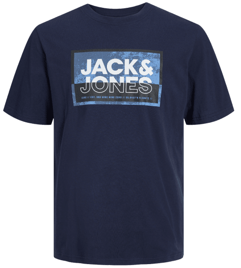 Jack & Jones JCOLOGAN T-Shirt Navy Blazer - Herren-T-Shirts - Herren-T-Shirts in großen Größen