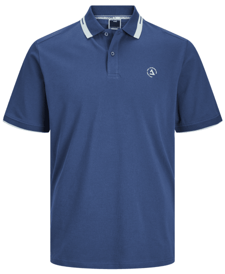 Jack & Jones JCOHASS LOGO Polo Ensign Blue - Polo-shirts für herren - Polo-Shirts für Herren in großen Größen