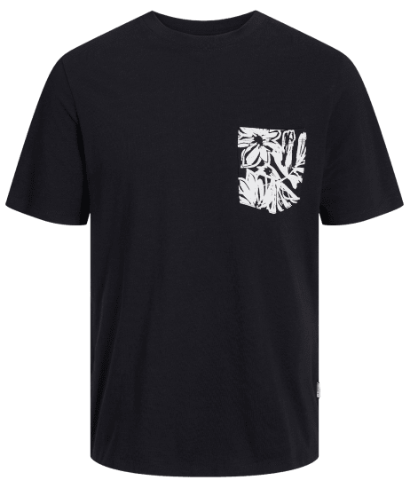 Jack & Jones JORLAFAYETTE POCKET T-Shirt Black - Herren-T-Shirts in großen Größen - Herren-T-Shirts in großen Größen