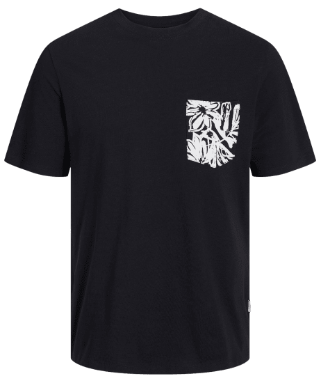 Jack & Jones JORLAFAYETTE POCKET T-Shirt Black - Herren-T-Shirts - Herren-T-Shirts in großen Größen
